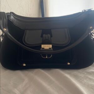 Jimmy Choo Black Shoulder Bag with Gold Hardware
